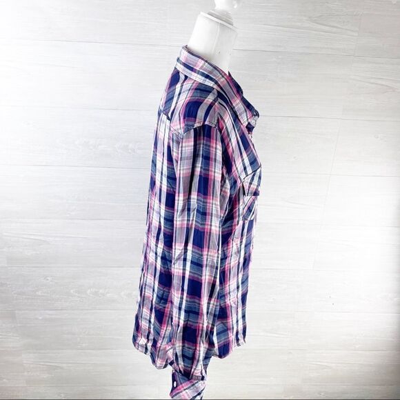 Rails Carmen Plaid Rayon Button Down Top - Picture 5 of 9